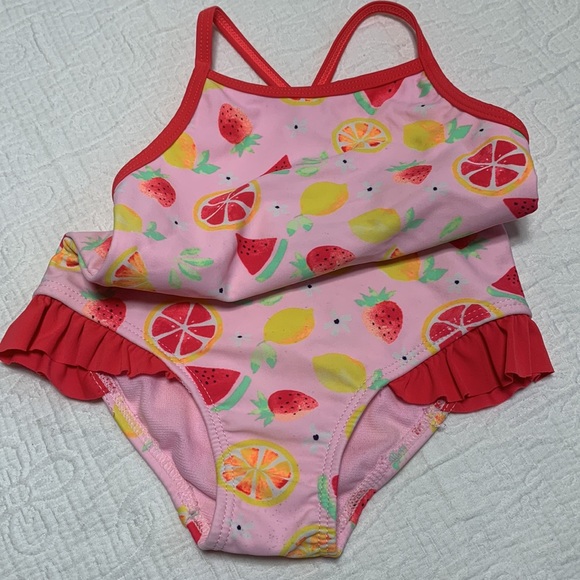 3T (5/$20) Fruit Slices One Piece Swimsuit by George - Picture 2 of 15